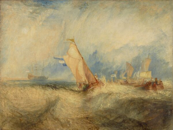 Van Tromp, going about to please his Masters, Ships a Sea, getting a Good Wetting - by J. M. W. Turner