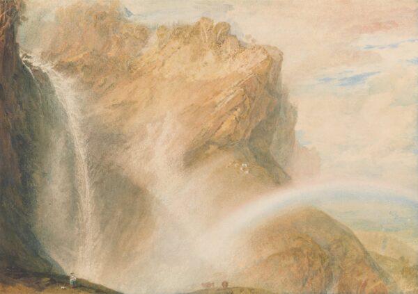 Upper Fall of the Reichenbach: Rainbow - by J. M. W. Turner