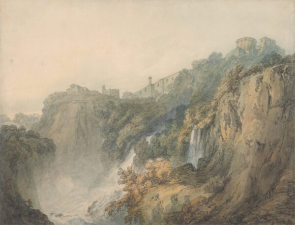 Tivoli with the Temple of the Sybil and the Cascades - by J. M. W. Turner