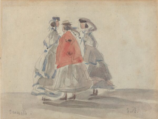 Three Women at Trouville - by Eugène Boudin