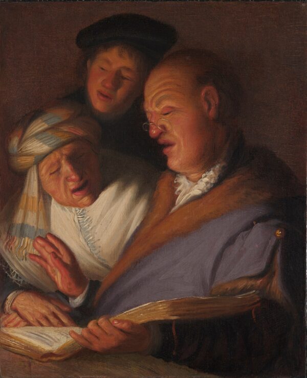 Three Musicians (Allegory of Hearing) - by Rembrandt