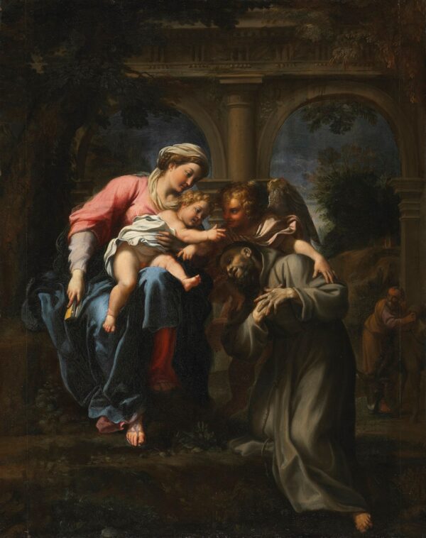 The Vision of Saint Francis - by Annibale Carracci