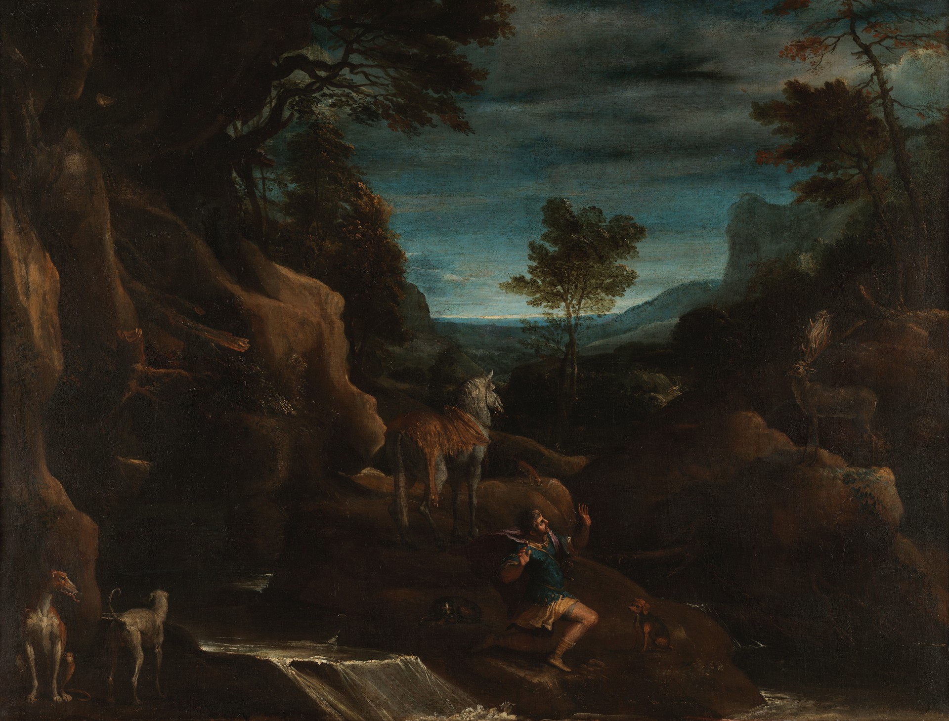 The Vision of Eustace - by Annibale Carracci