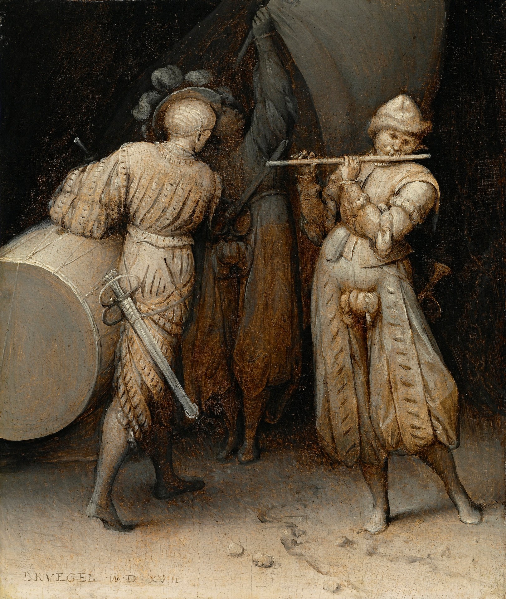 The Three Soldiers - by Pieter Bruegel the Elder