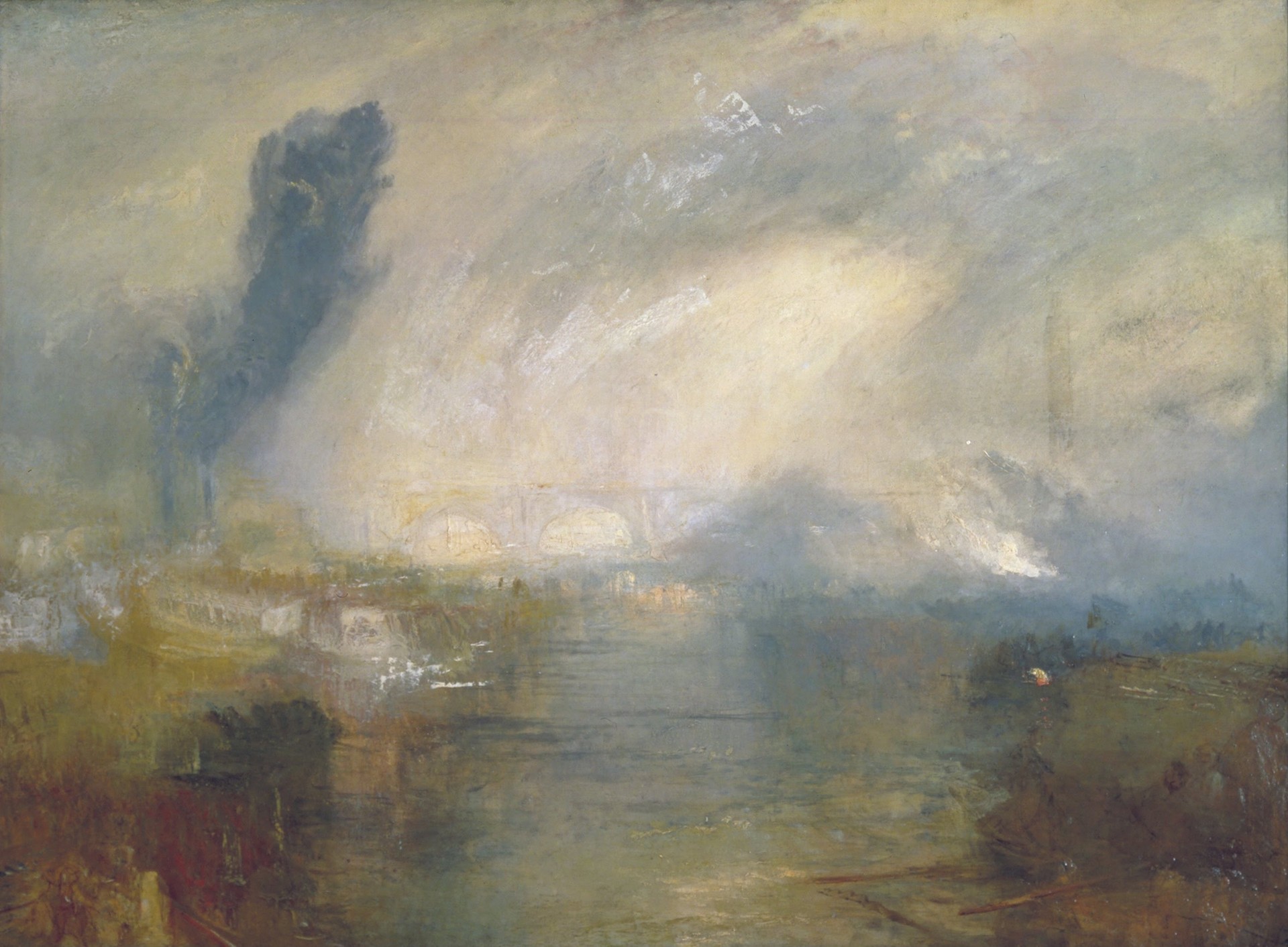 The Thames above Waterloo Bridge - by J. M. W. Turner