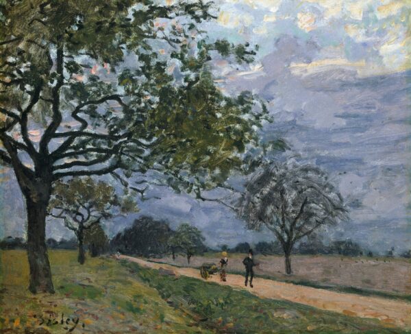 The Road from Versailles to Louveciennes - by Alfred Sisley
