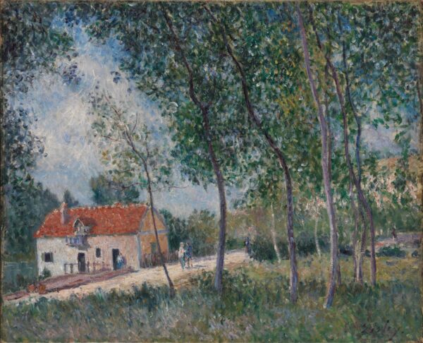The Road from Moret to Saint-Mammès - by Alfred Sisley