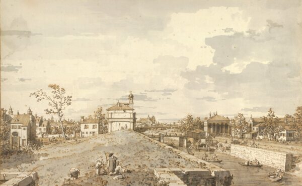 The Porta Portello with the Brenta Canal in Padua, 1740-1743 - by Canaletto