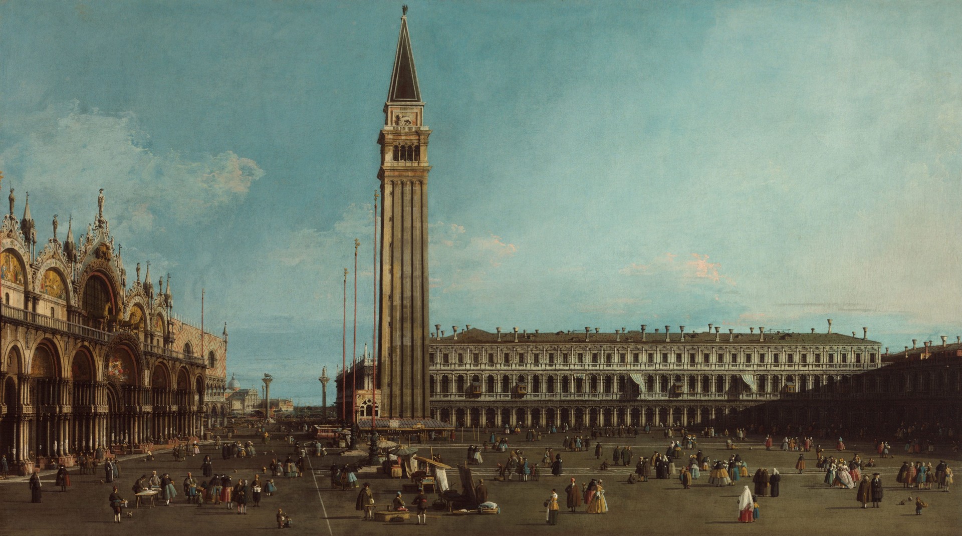 The Piazza San Marco, Venice - by Canaletto