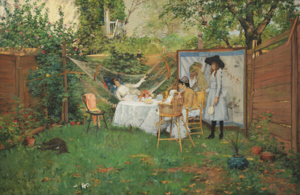The Open Air Breakfast - by William Merritt Chase