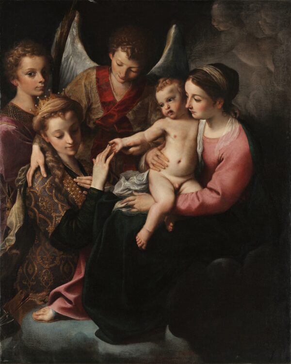 The Mystical Marriage of St. Catherine - by Annibale Carracci