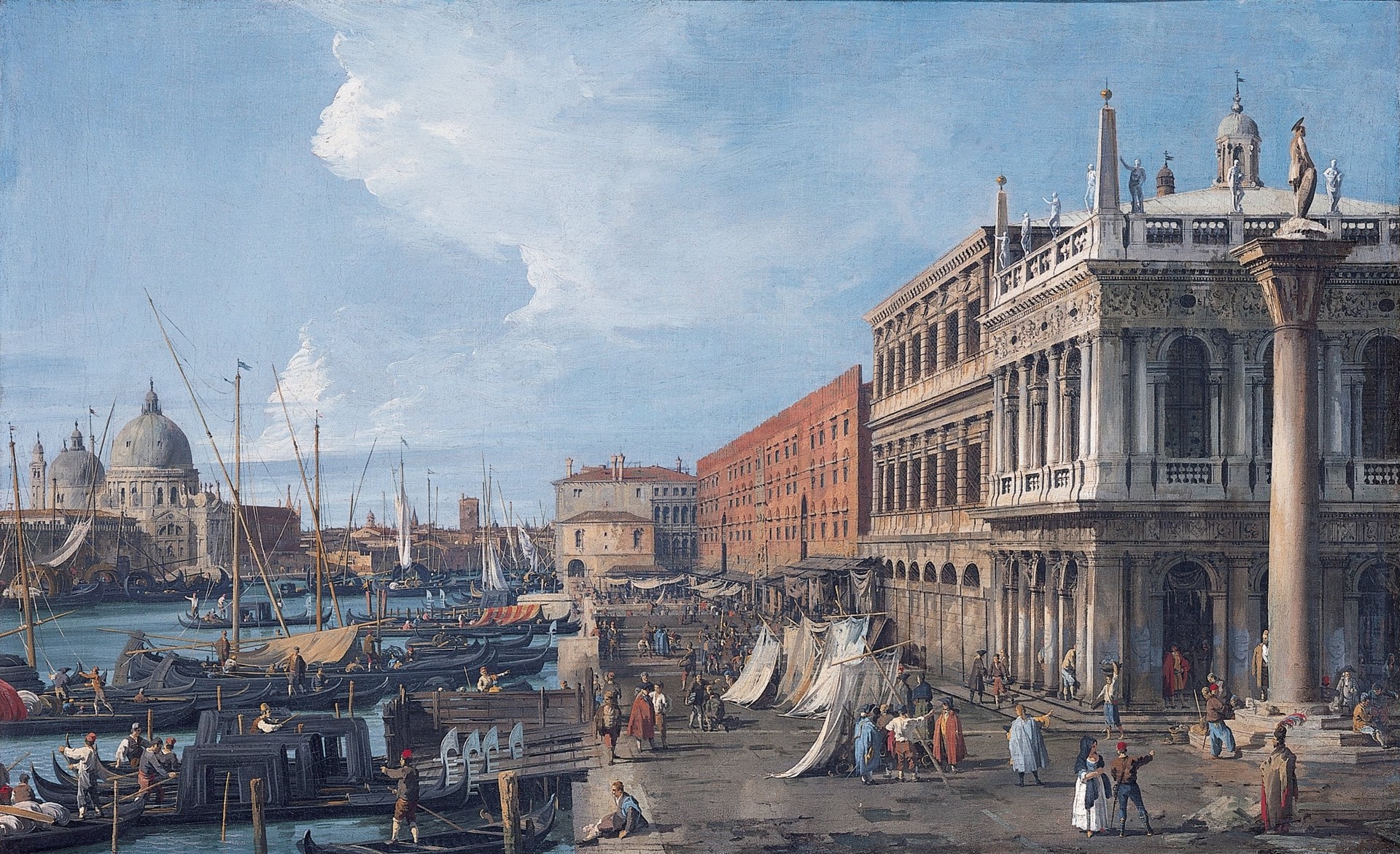 The Molo, Venice - by Canaletto
