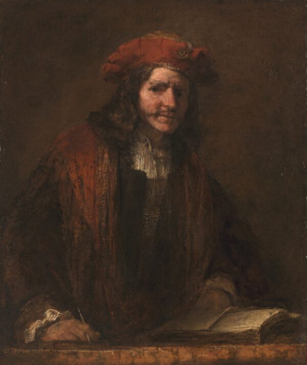 The Man with the Red Cap - by Rembrandt