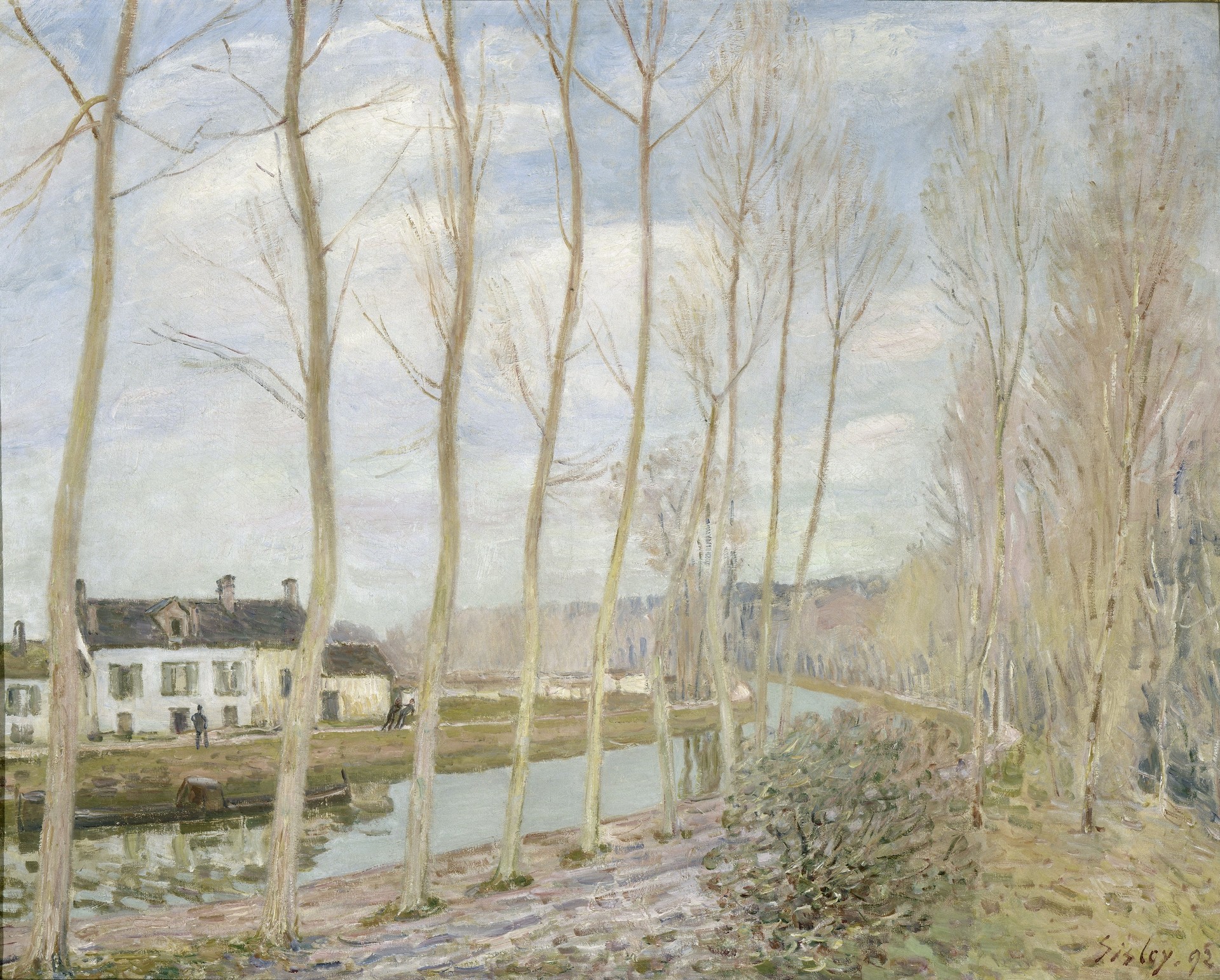 The Loing's Canal - by Alfred Sisley