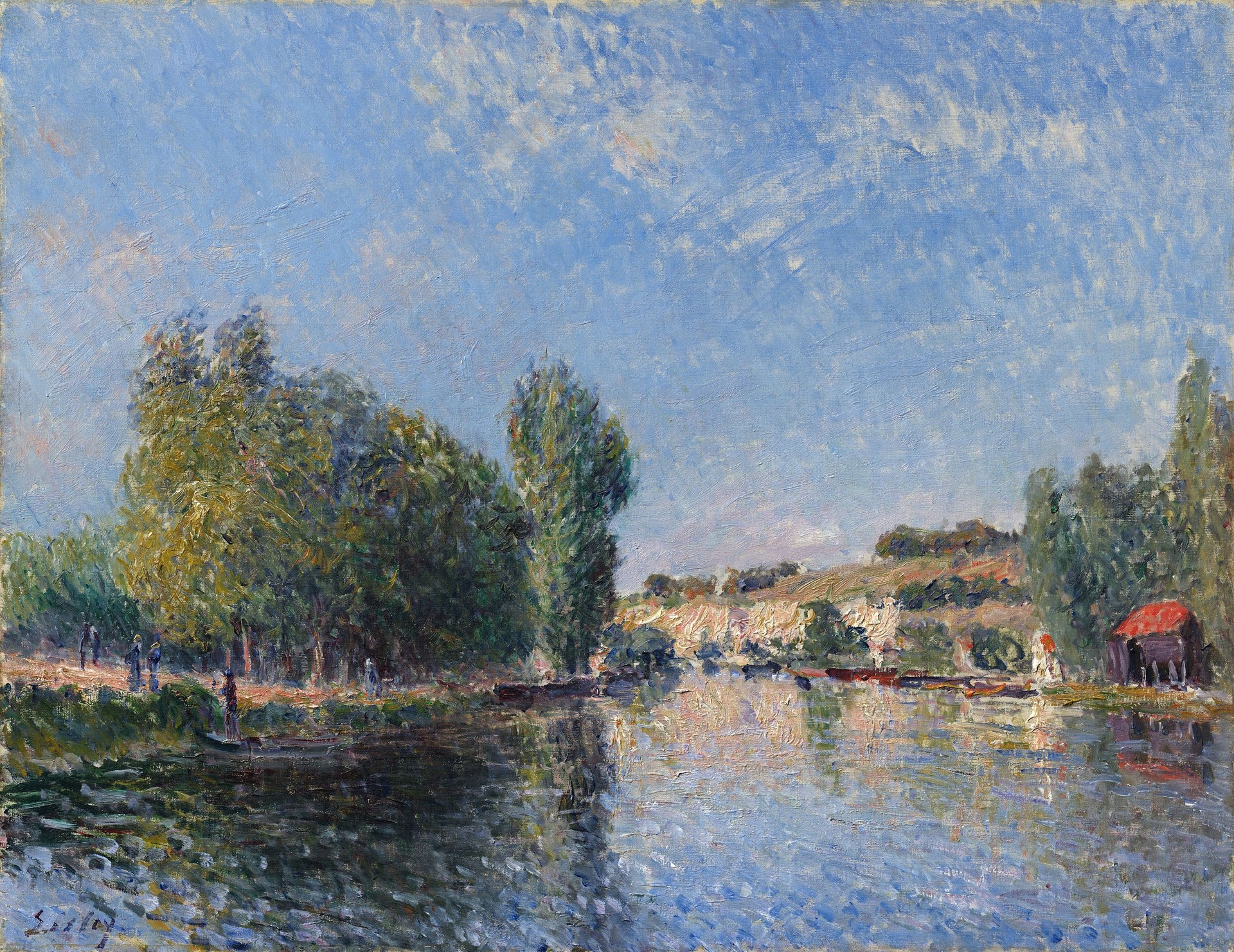 The Loing at Moret - by Alfred Sisley