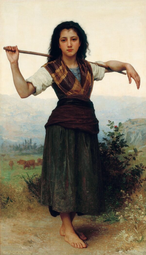 The Little Shepherdess - by William-Adolphe Bouguereau