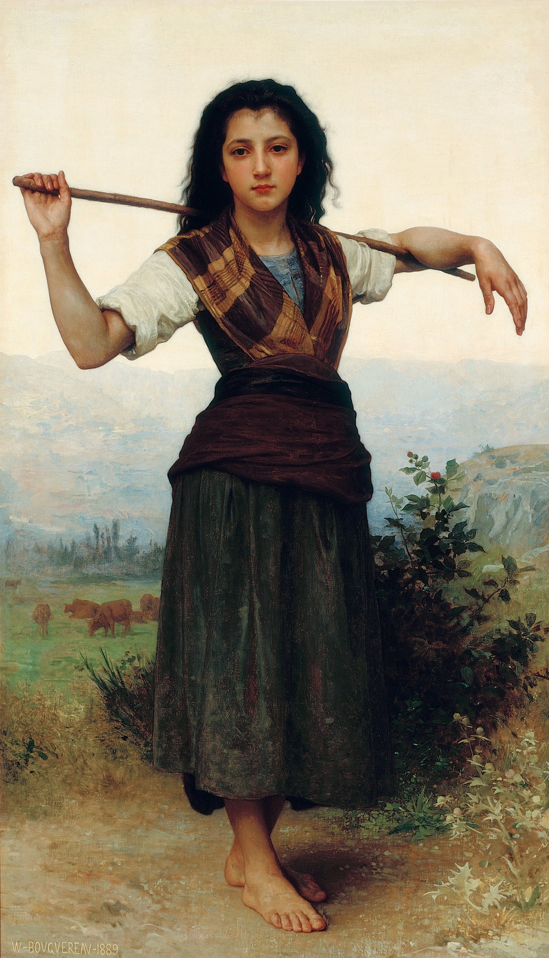 The Little Shepherdess - by William-Adolphe Bouguereau