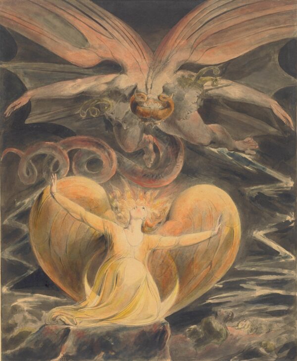 The Great Red Dragon and the Woman Clothed with the Sun - by William Blake