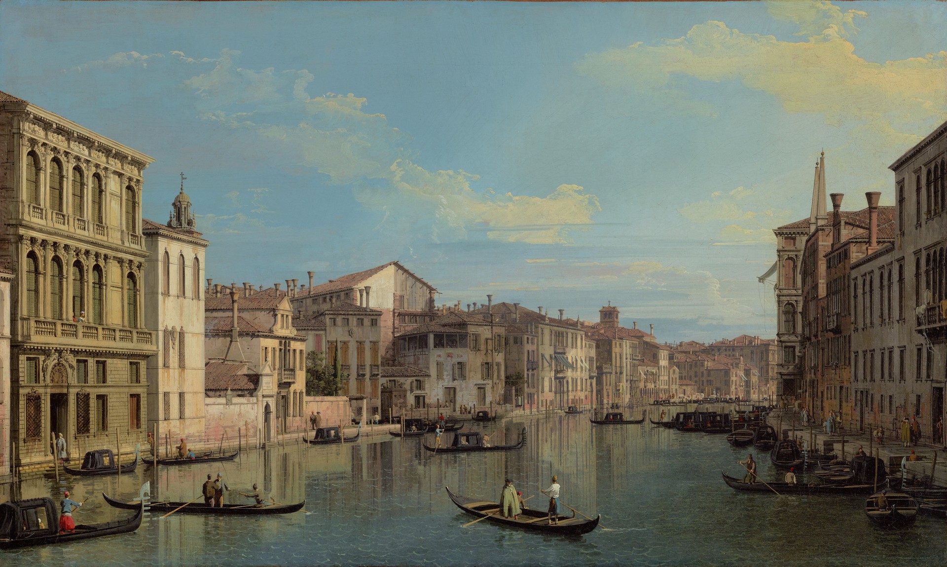 The Grand Canal in Venice from Palazzo Flangini to Campo San Marcuola - by Canaletto