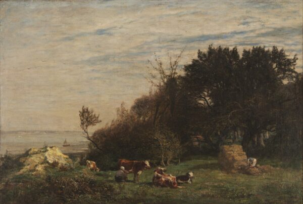 The Farm at Saint-Simeon - by Eugène Boudin