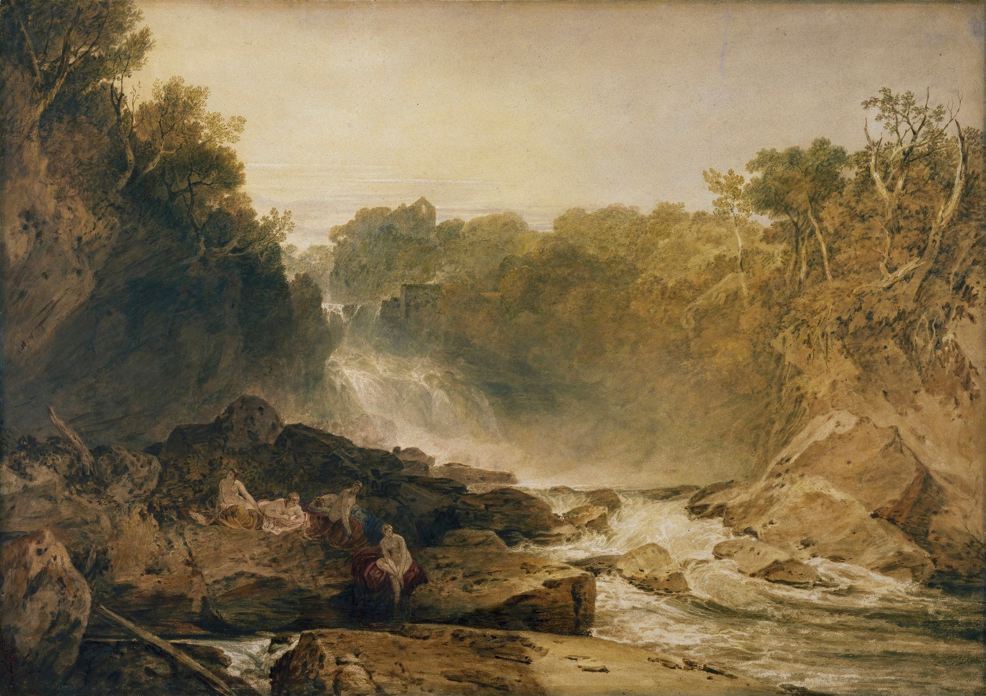 The Fall of the Clyde, Lanarkshire - Noon - by J. M. W. Turner