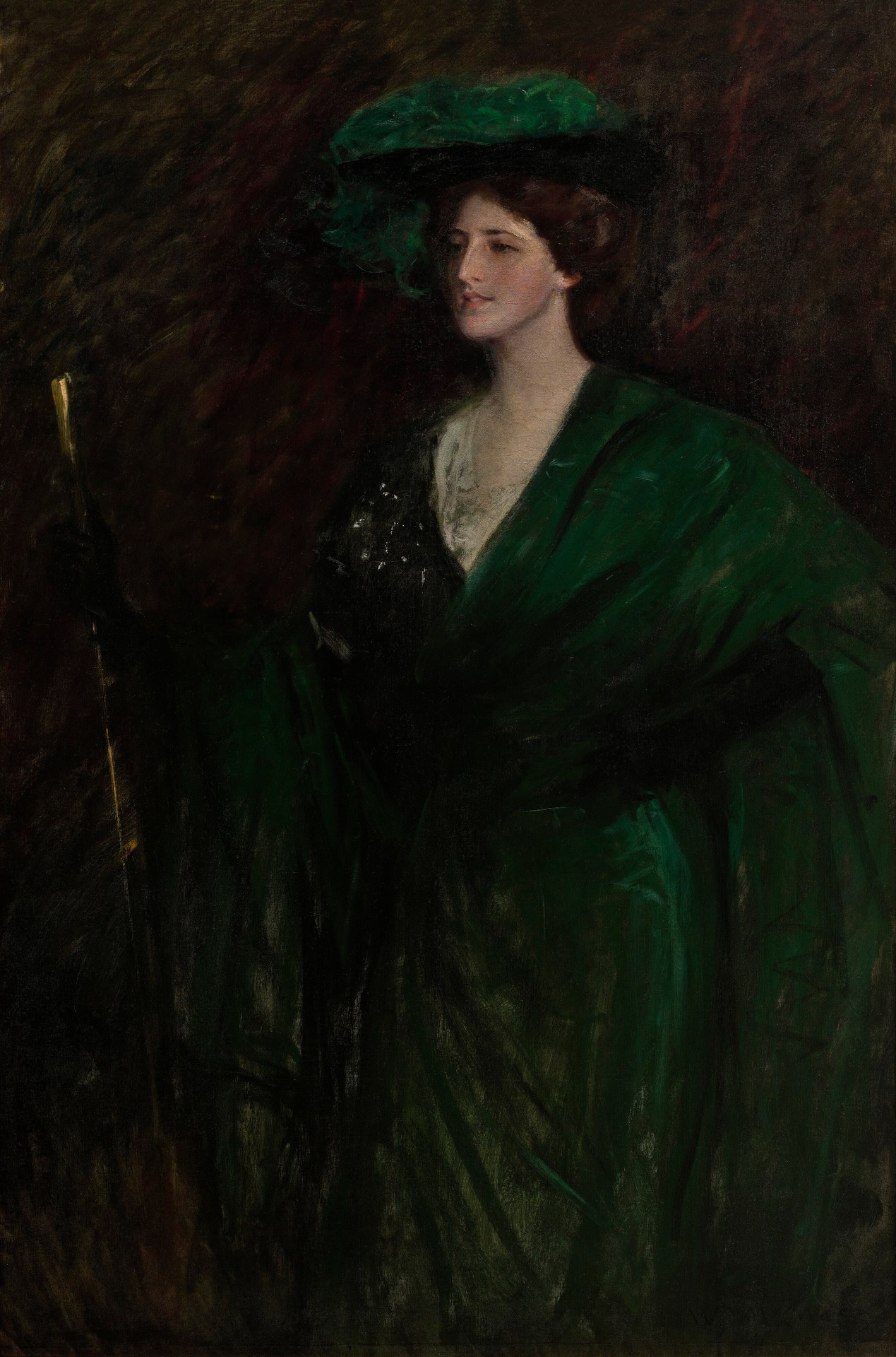The Emerald Lady - by William Merritt Chase