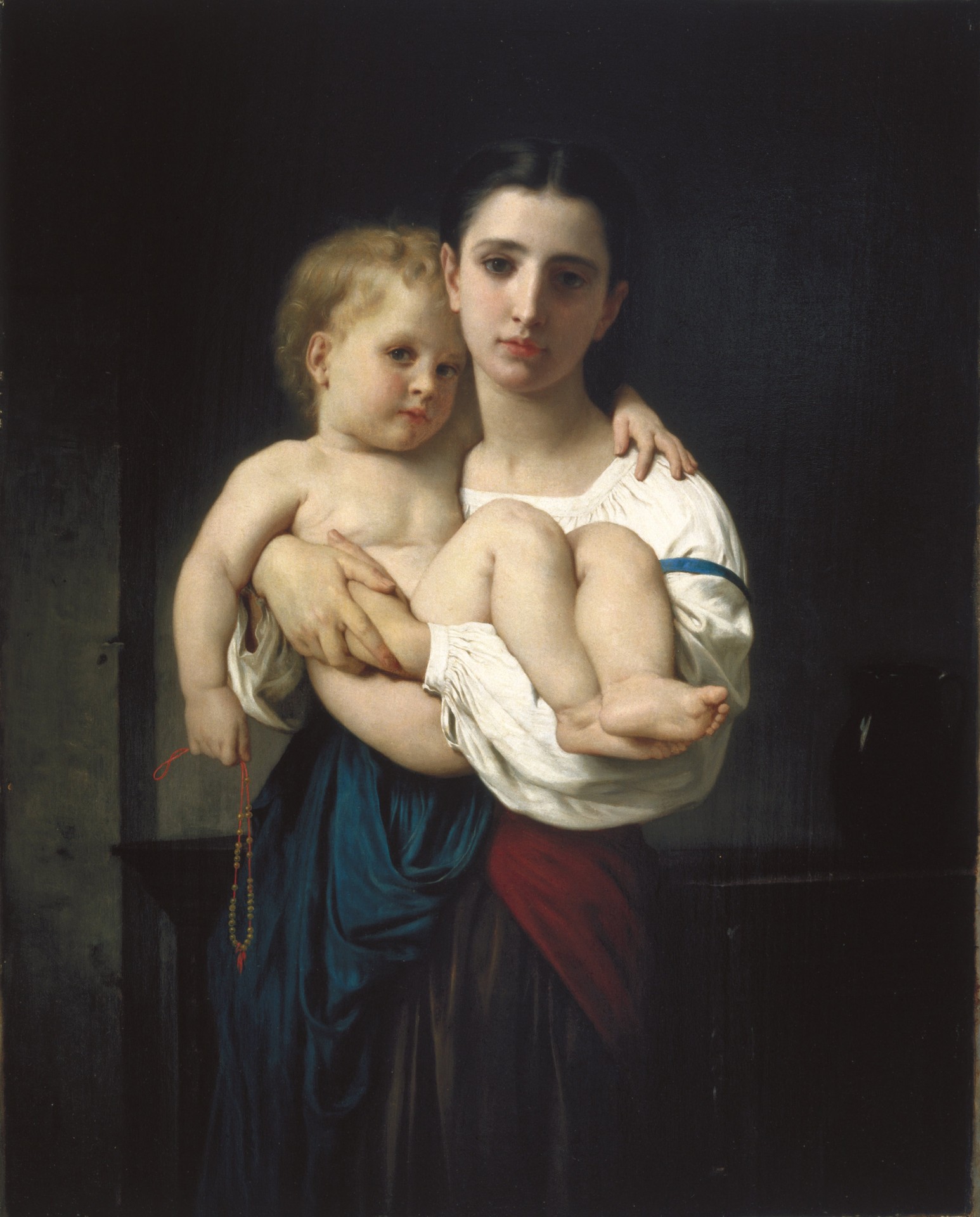 The Elder Sister, reduction (La soeur aînée, réduction) - by William-Adolphe Bouguereau