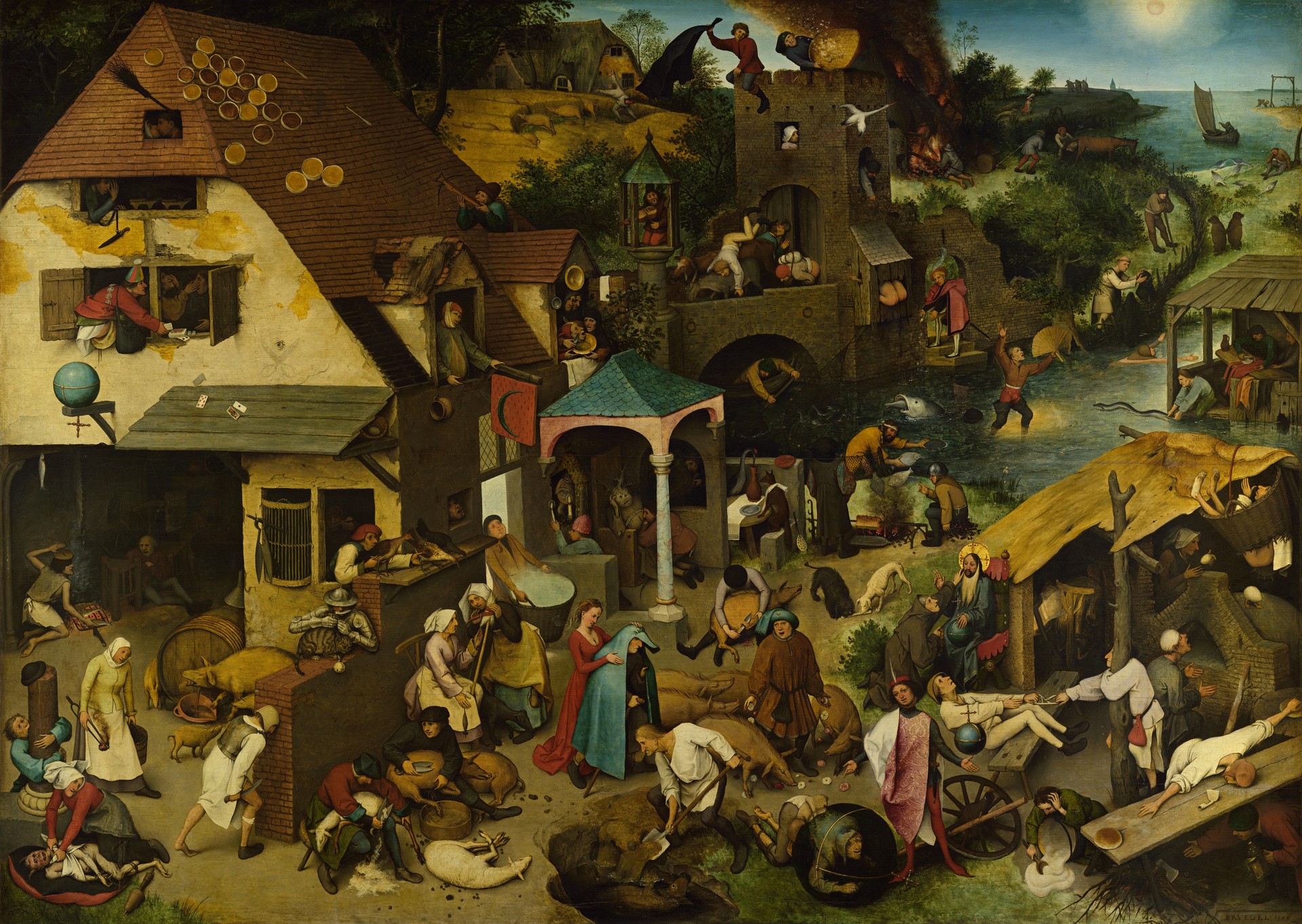 The Dutch Proverbs - by Pieter Bruegel the Elder
