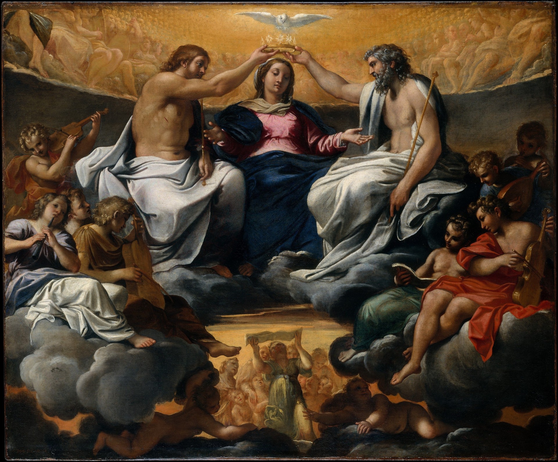 The Coronation of the Virgin - by Annibale Carracci
