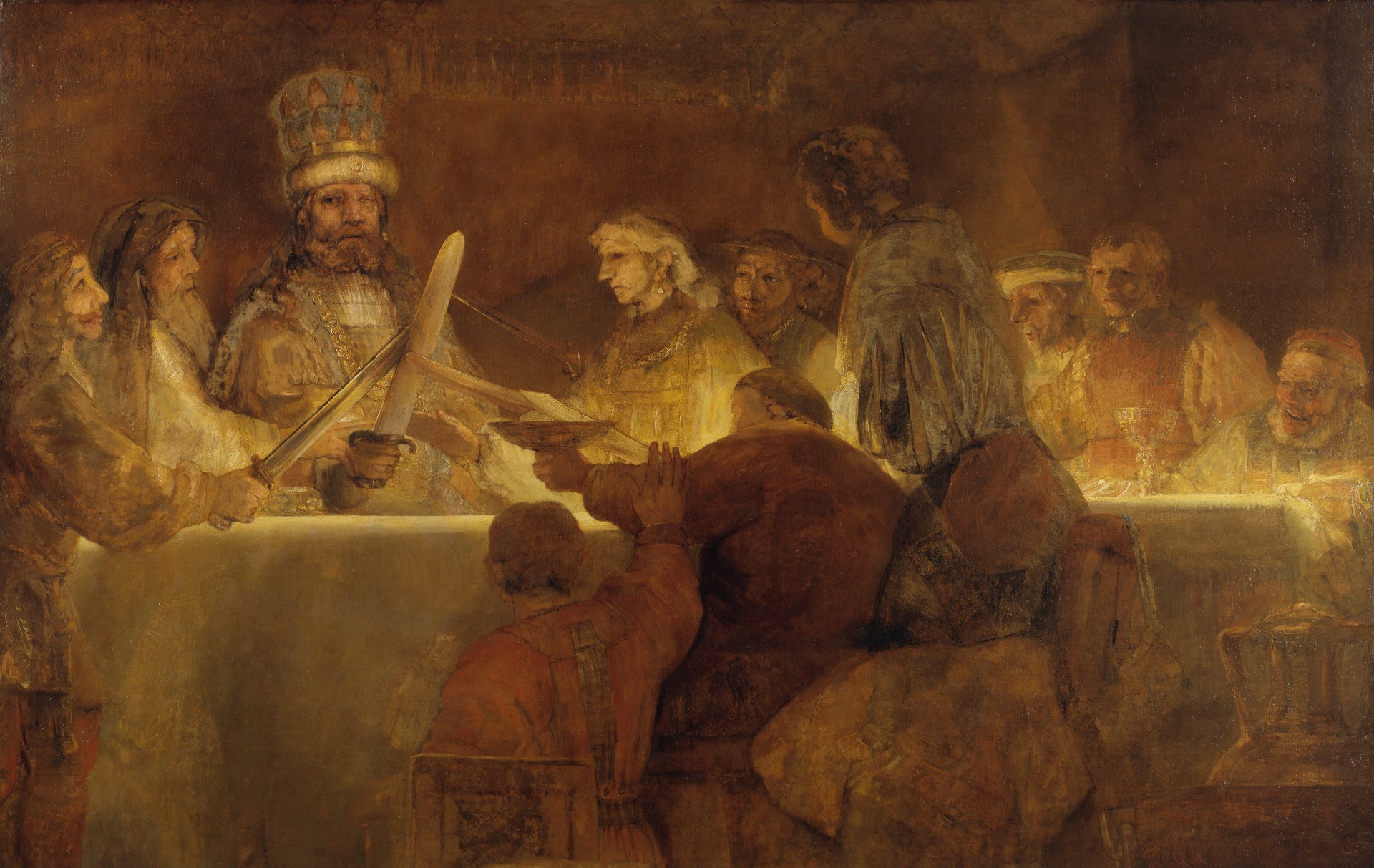 The Conspiracy of the Batavians under Claudius Civilis - by Rembrandt