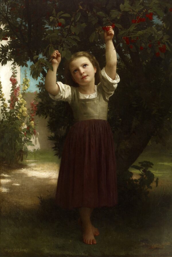 The Cherry Picker - by William-Adolphe Bouguereau