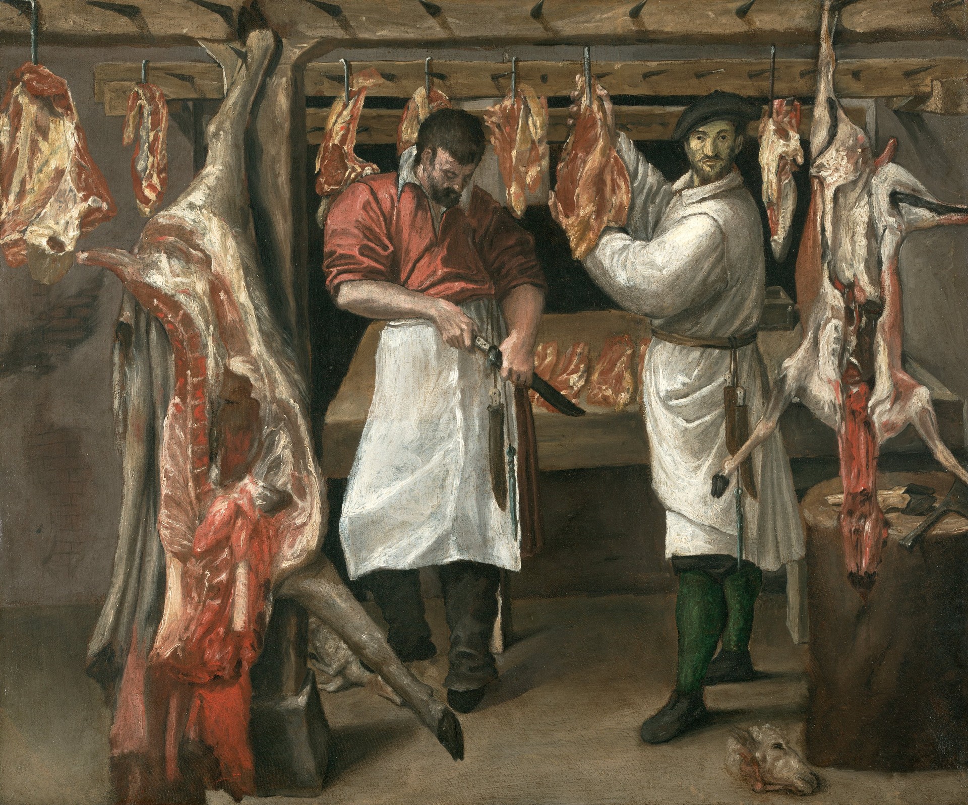 The Butcher's Shop - by Annibale Carracci