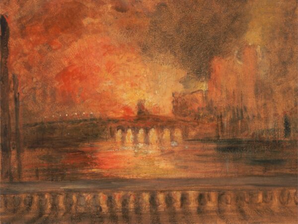 The Burning of the Houses of Parliament - by J. M. W. Turner