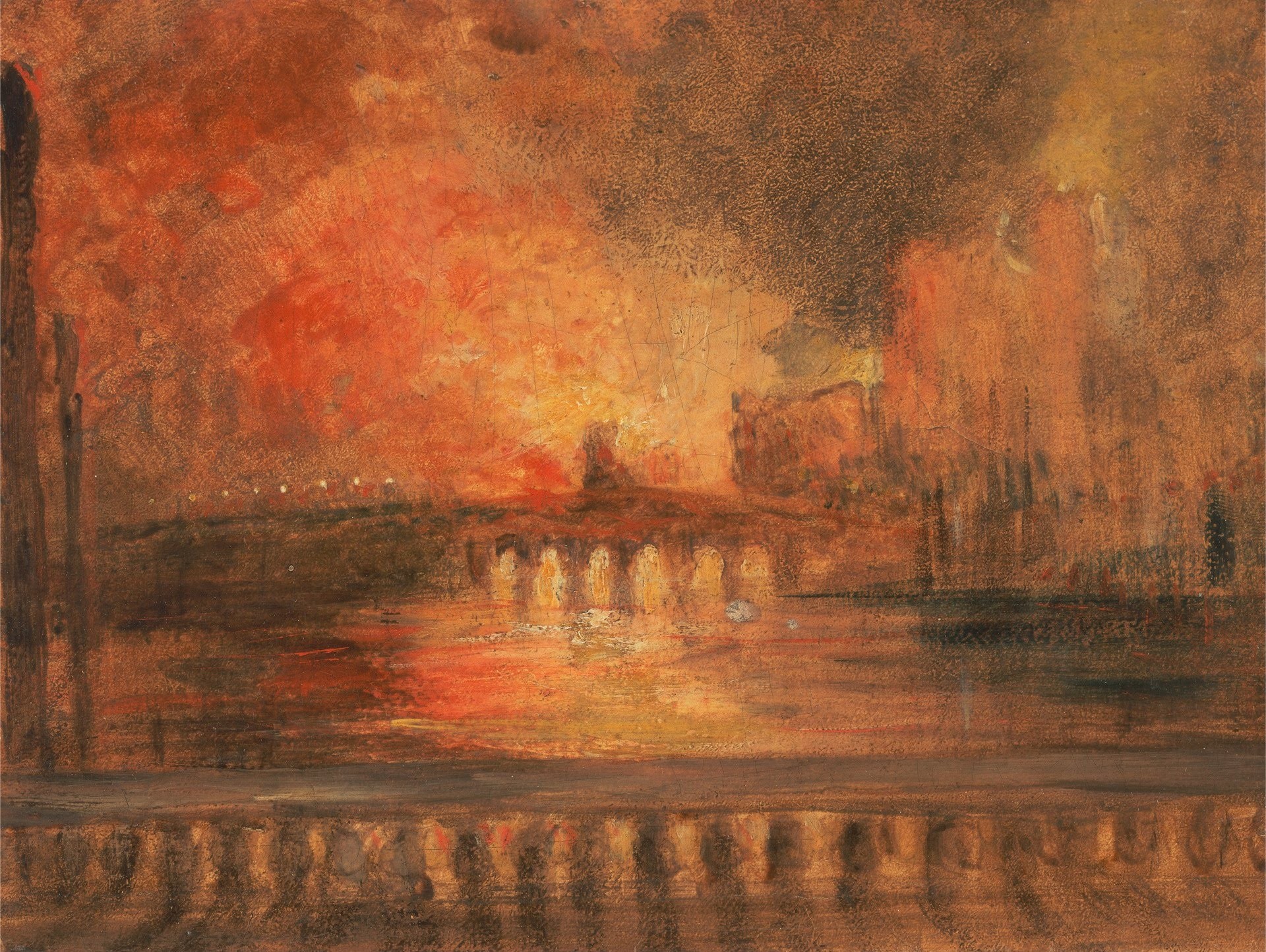 The Burning of the Houses of Parliament - by J. M. W. Turner