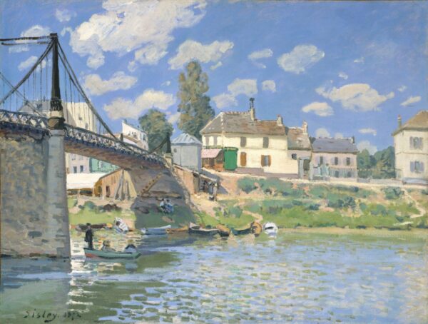 The Bridge at Villeneuve-la-Garenne - by Alfred Sisley