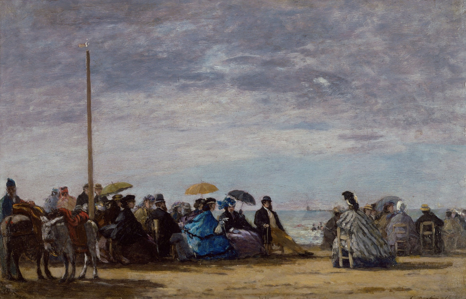 The beach - by Eugène Boudin