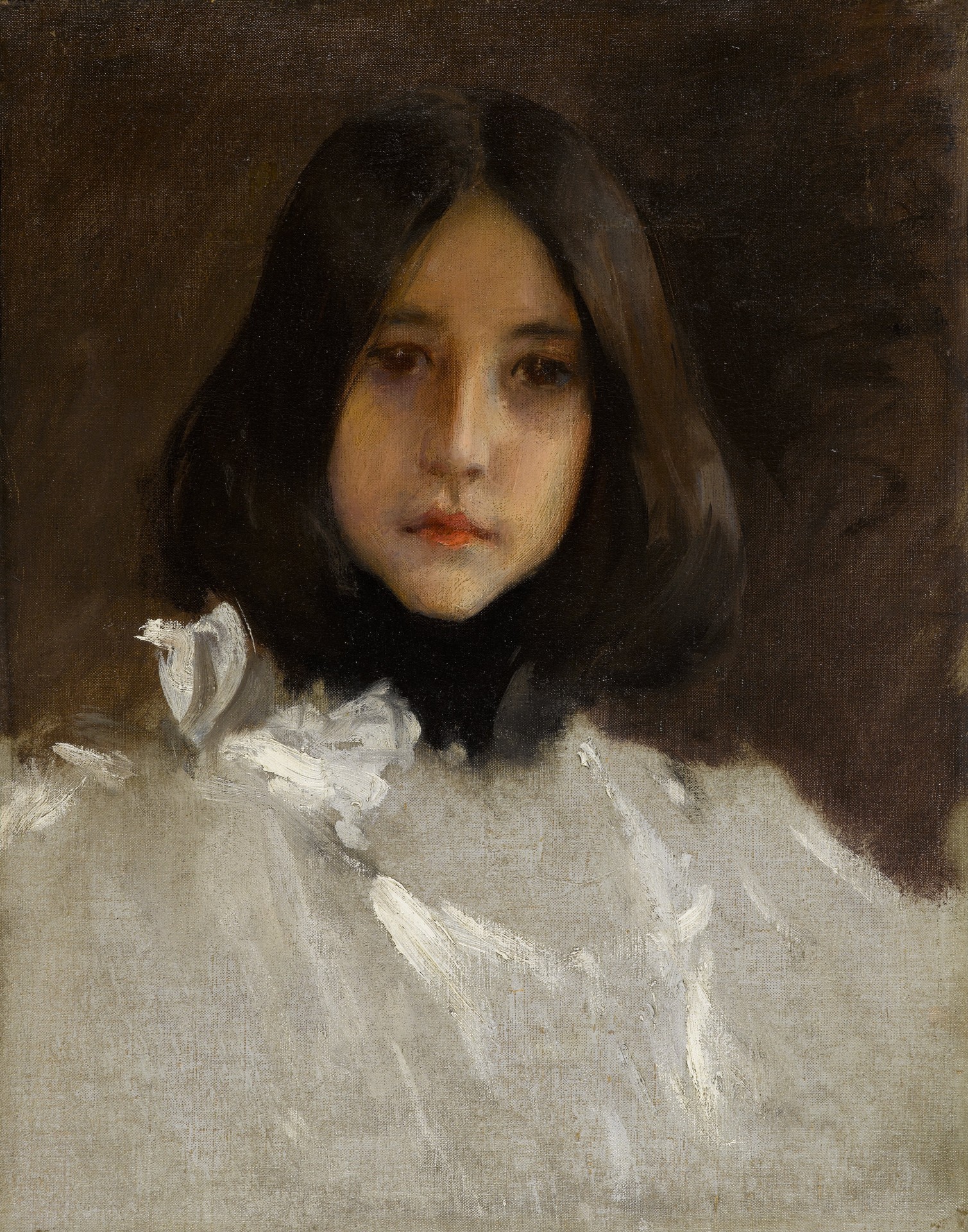 The Artist's Daughter Alice - by William Merritt Chase