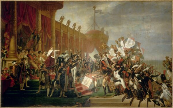 The Army takes an Oath to the Emperor after the Distribution of Eagles - by Jacques-Louis David
