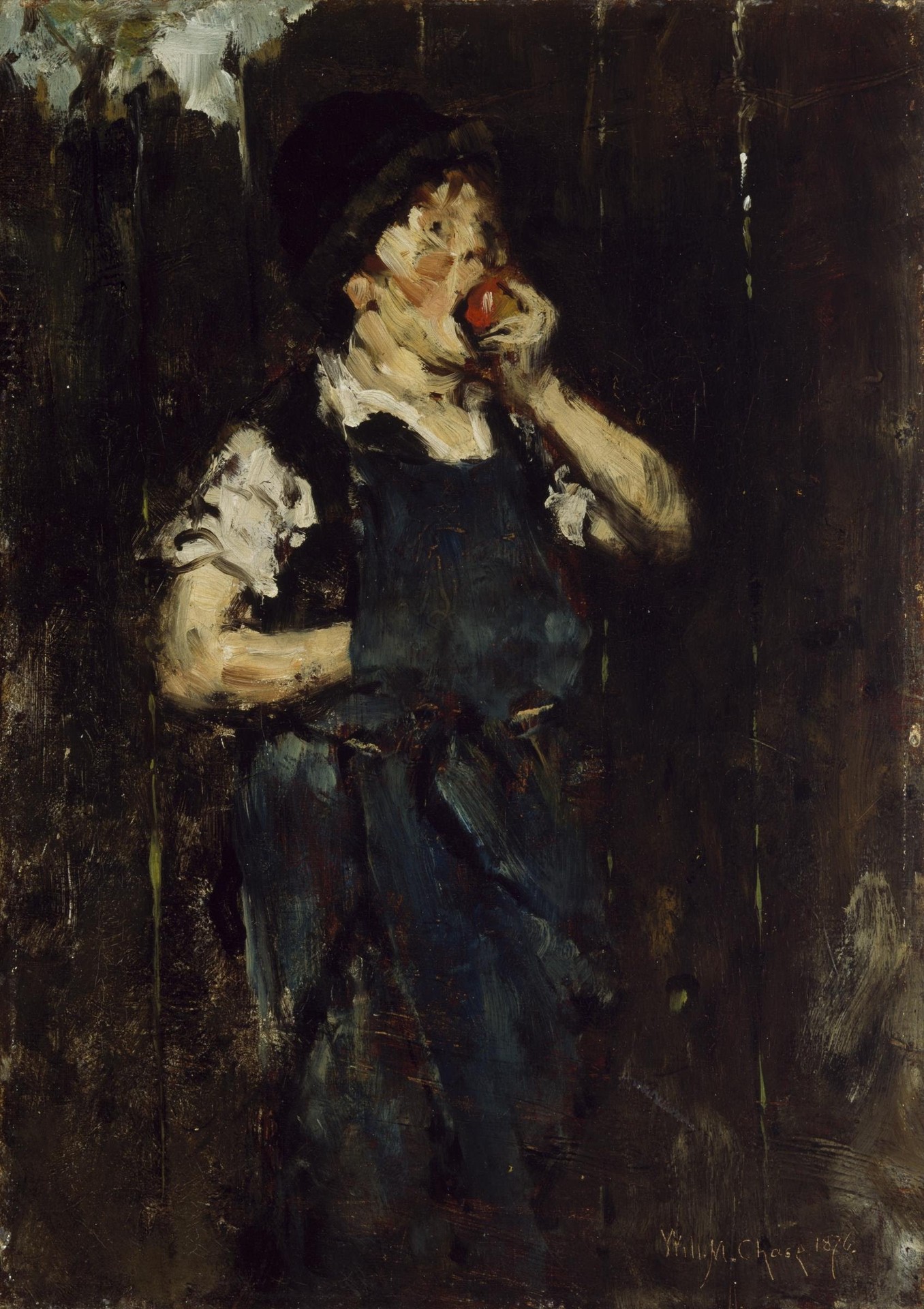The Apprentice (Boy with Apple) - by William Merritt Chase