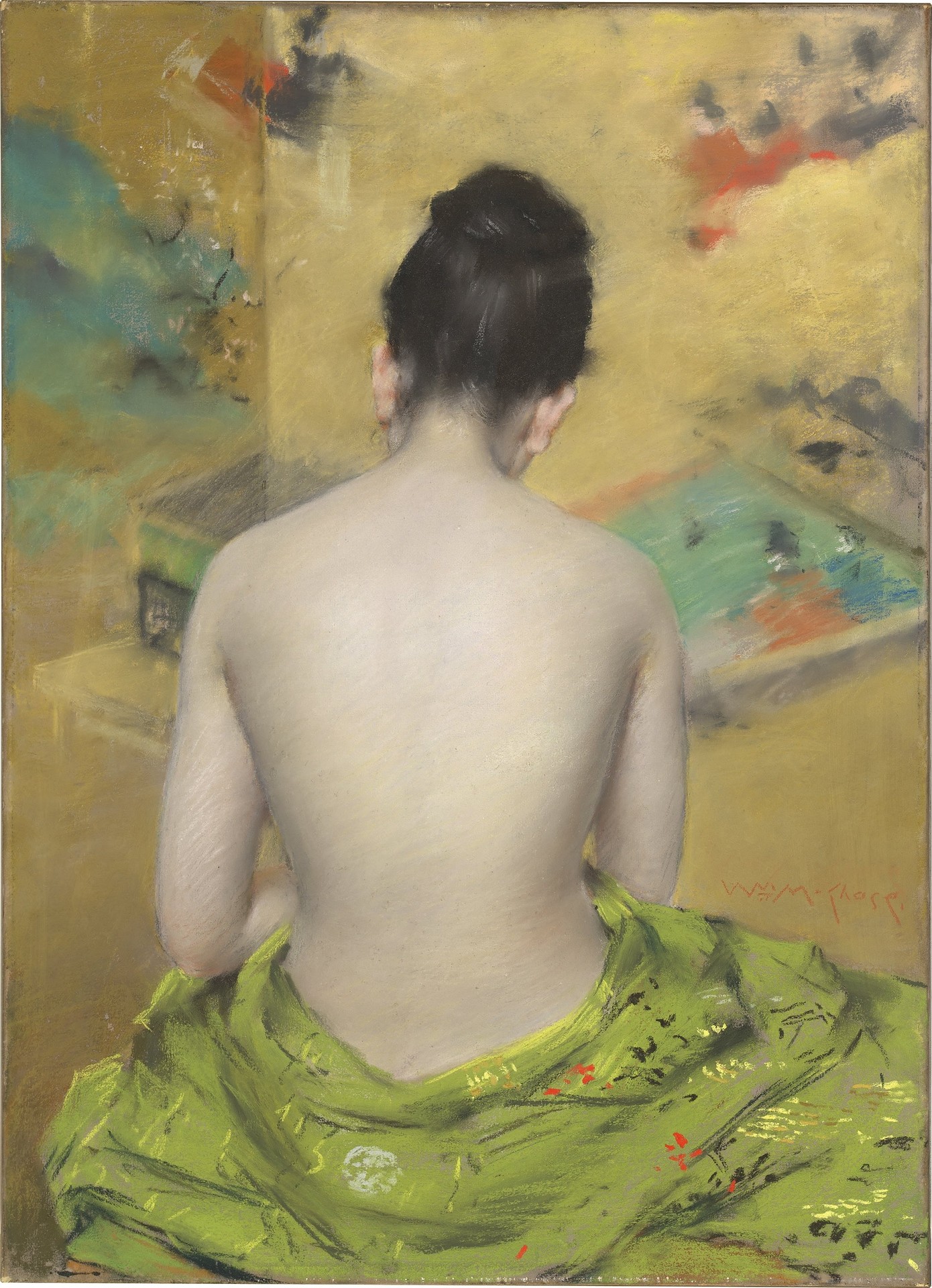 Study of Flesh Color and Gold - by William Merritt Chase