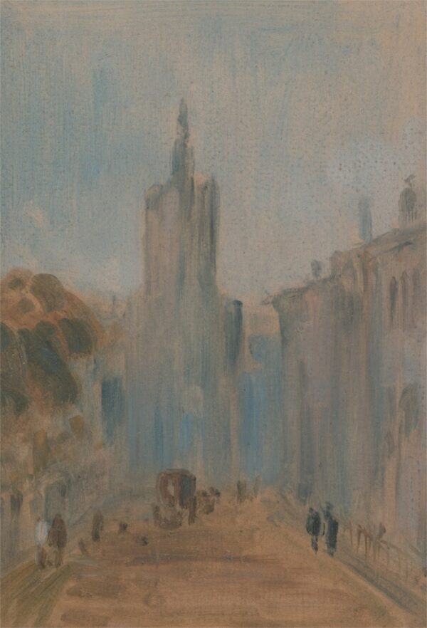 Stormy Sea Breaking on a Shore - by J. M. W. Turner