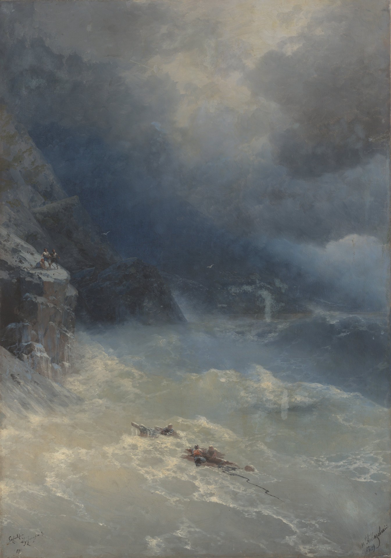 Storm - by Ivan Aivazovsky