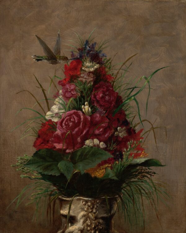 Still Life with Hummingbird - by William Merritt Chase