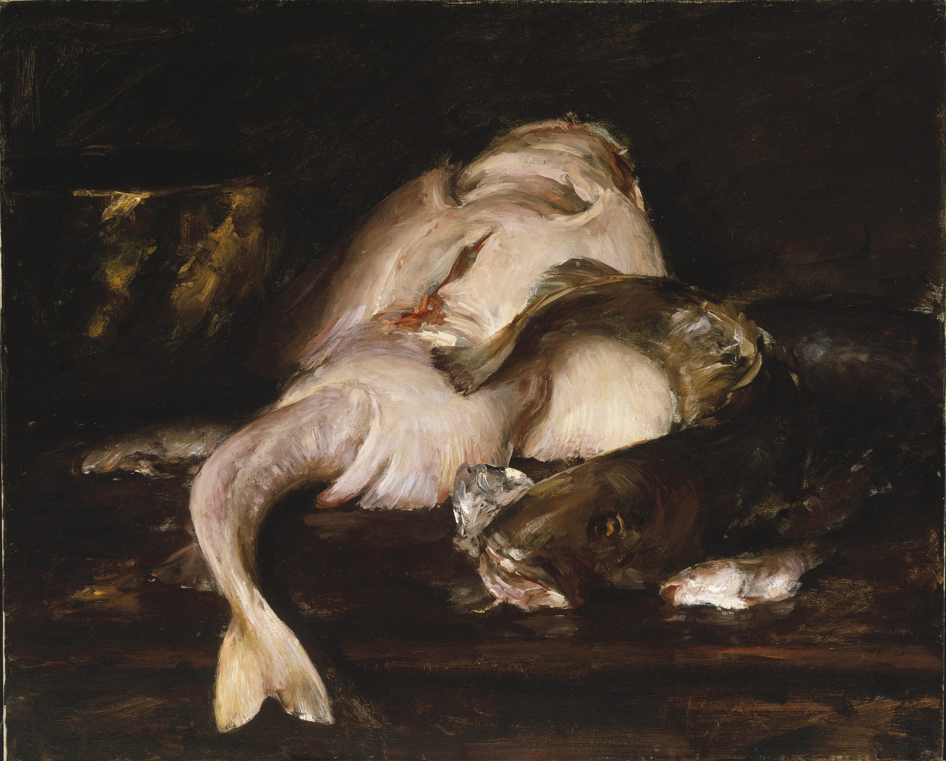 Still Life, Fish - by William Merritt Chase