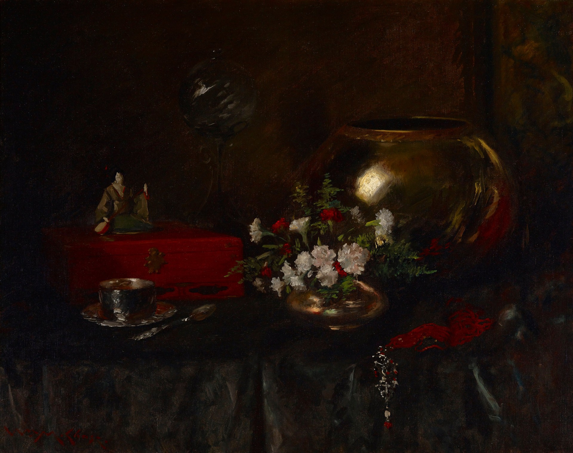 Still Life (Brass Bowl) - by William Merritt Chase