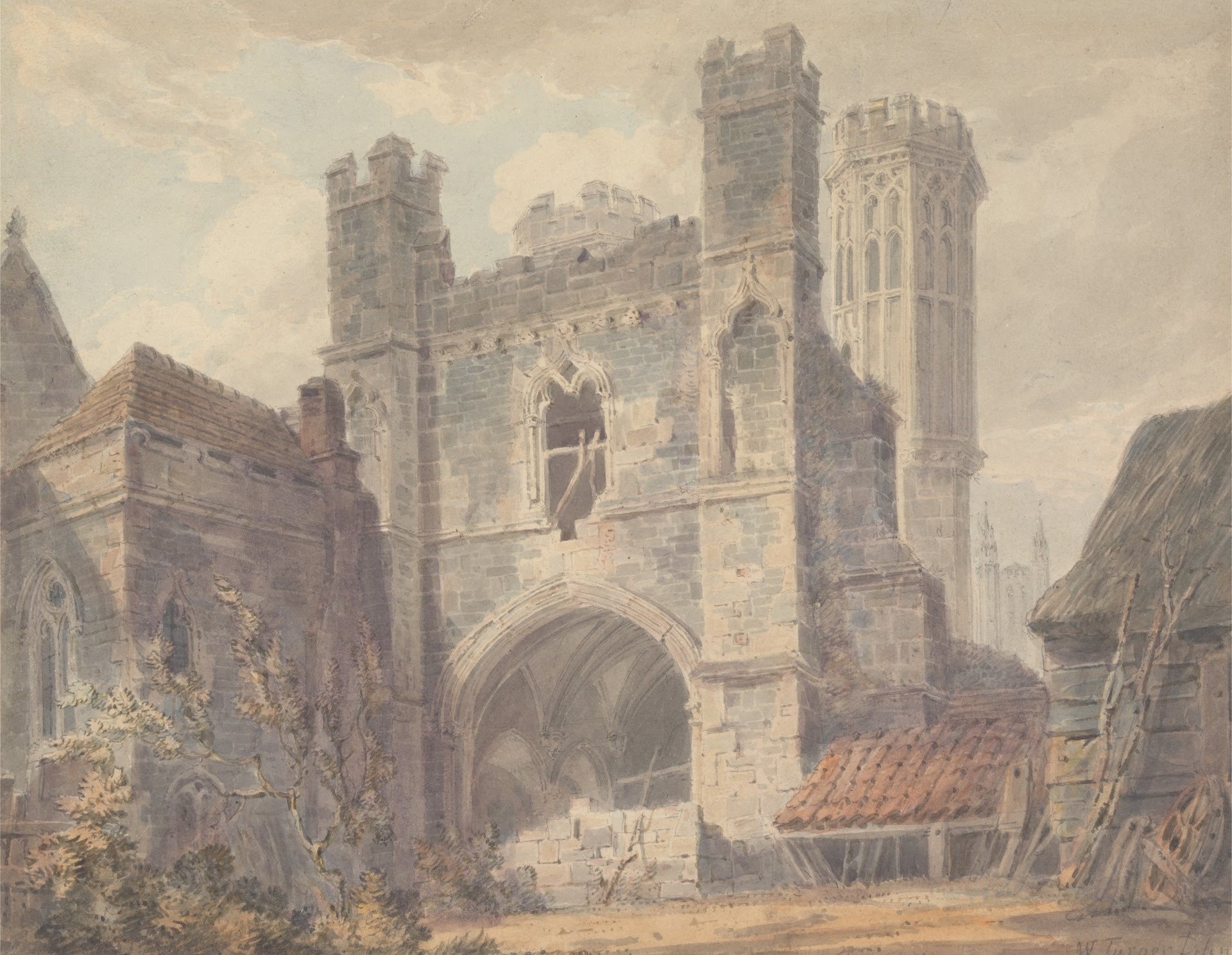 St. Augustine's Gate, Canterbury - by J. M. W. Turner