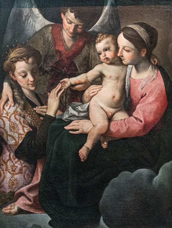 Sposalizio mistico di santa Caterina - by Annibale Carracci