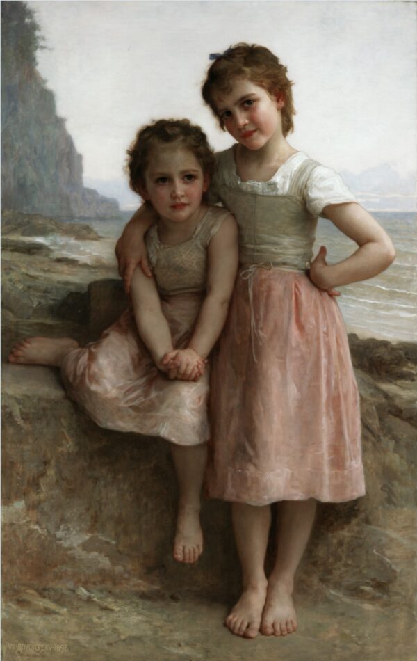 Sisters on the Shore - by William-Adolphe Bouguereau