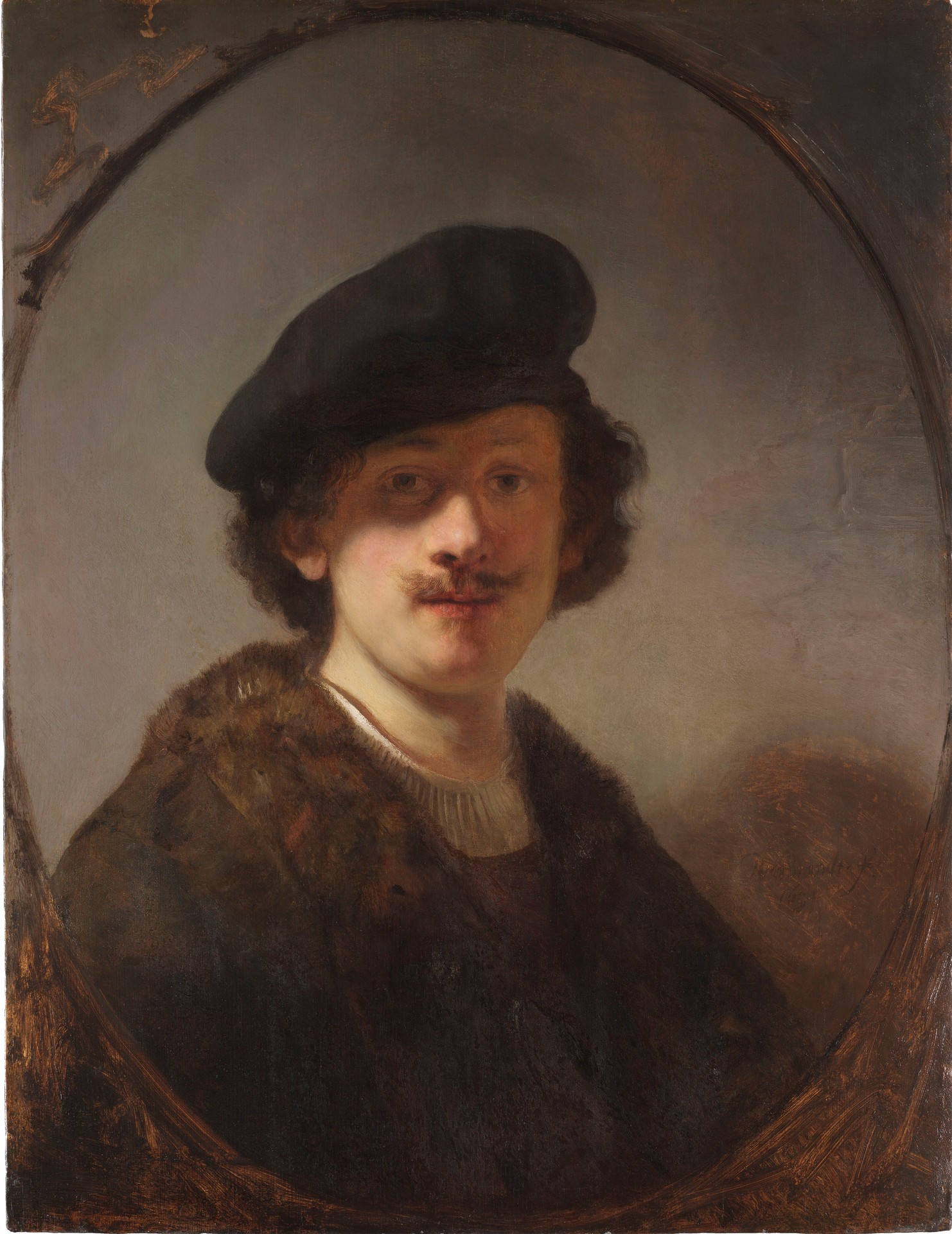 Self-Portrait with Shaded Eyes - by Rembrandt