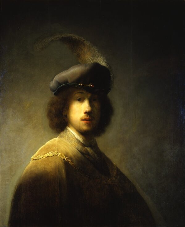 Self-Portrait, Aged 23 - by Rembrandt